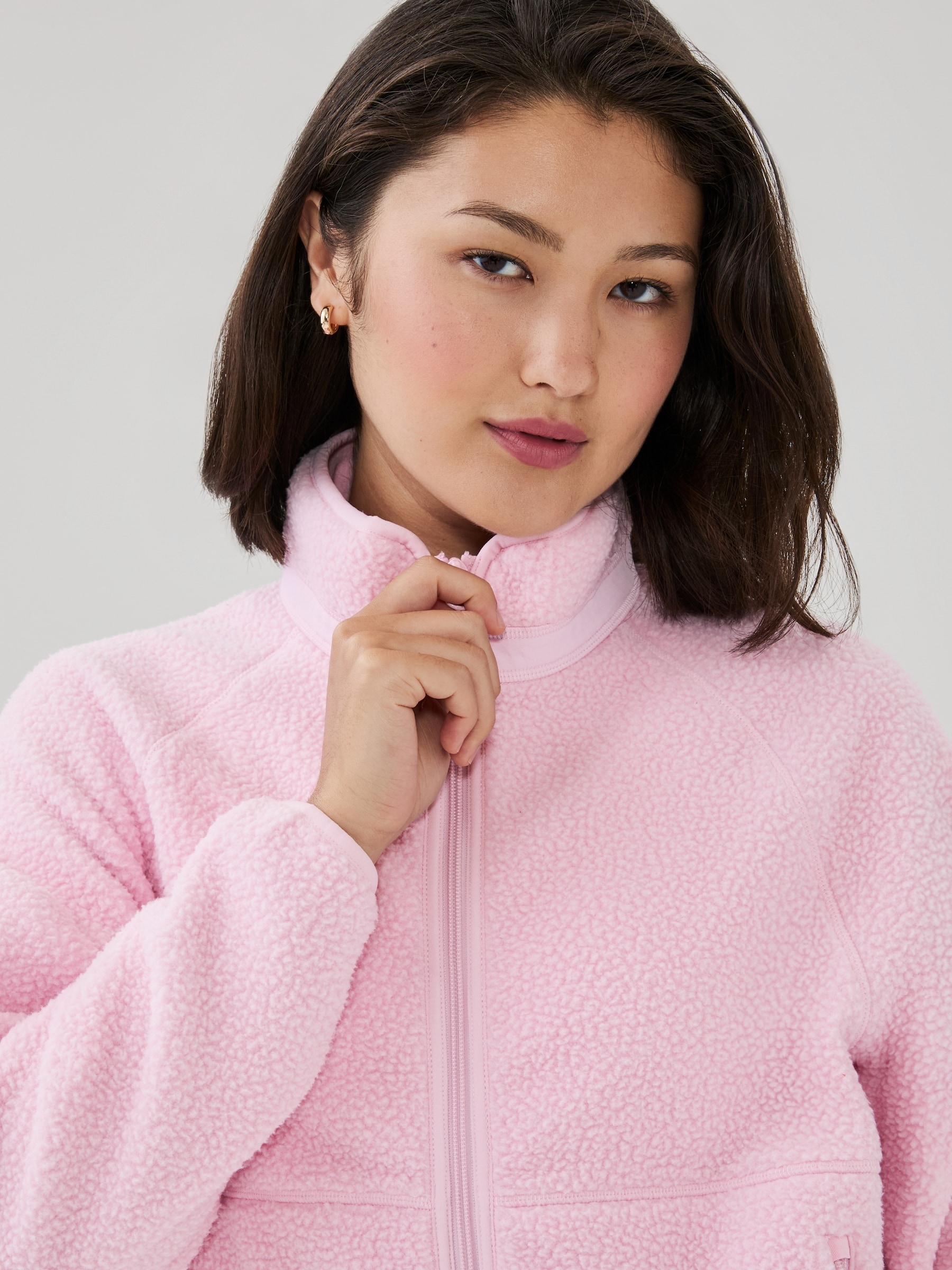 Veste en molleton effet peau de mouton