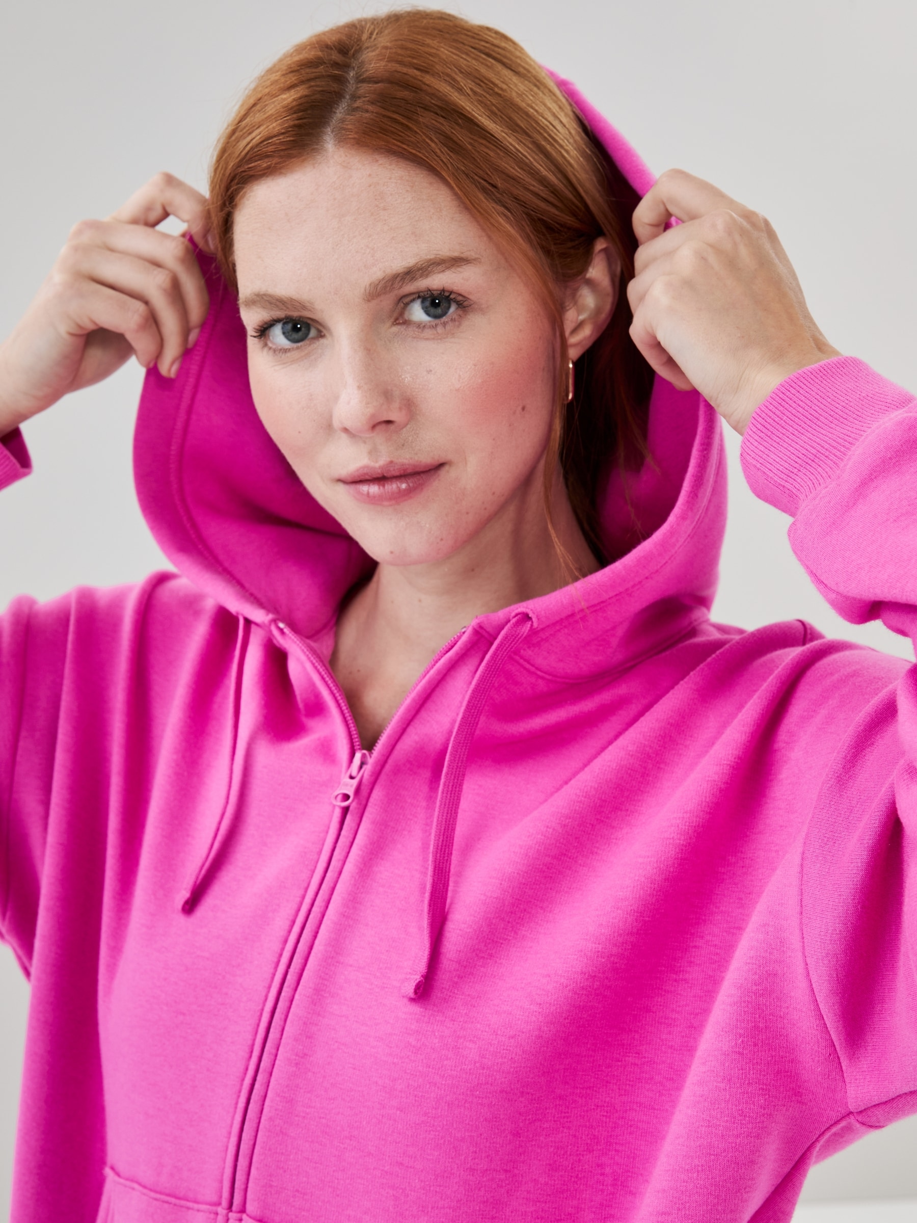 Active Fuzzy Fleece Zip-Up Hoodie