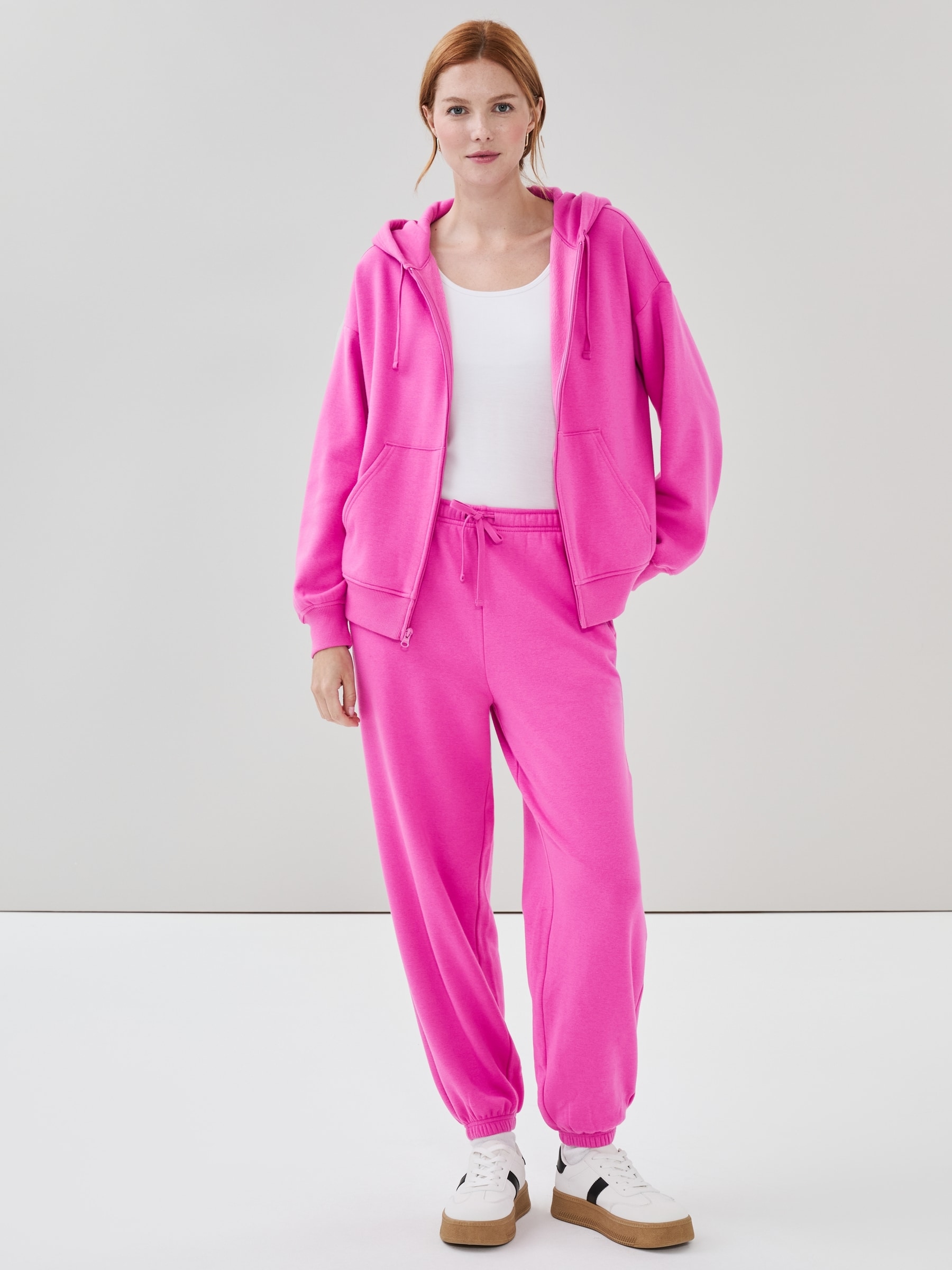 Active Fuzzy Fleece Zip-Up Hoodie