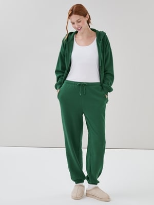Active Fuzzy Fleece Jogger - Dark Green