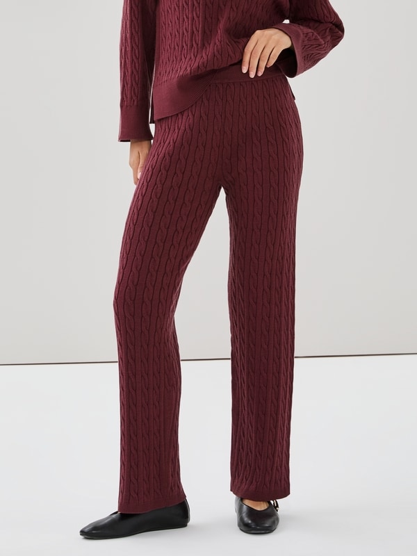 Joe Fresh Pantalon à jambe large à mailles torsadées 1 ea, 39,00 $/1ch