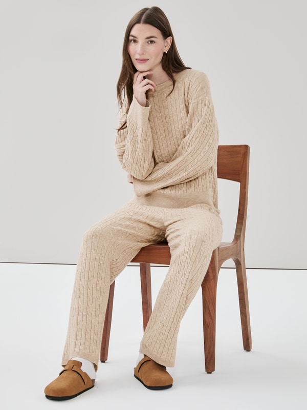 Joe Fresh Pantalon à jambe large à mailles torsadées 1 ea, 39,00 $/1ch