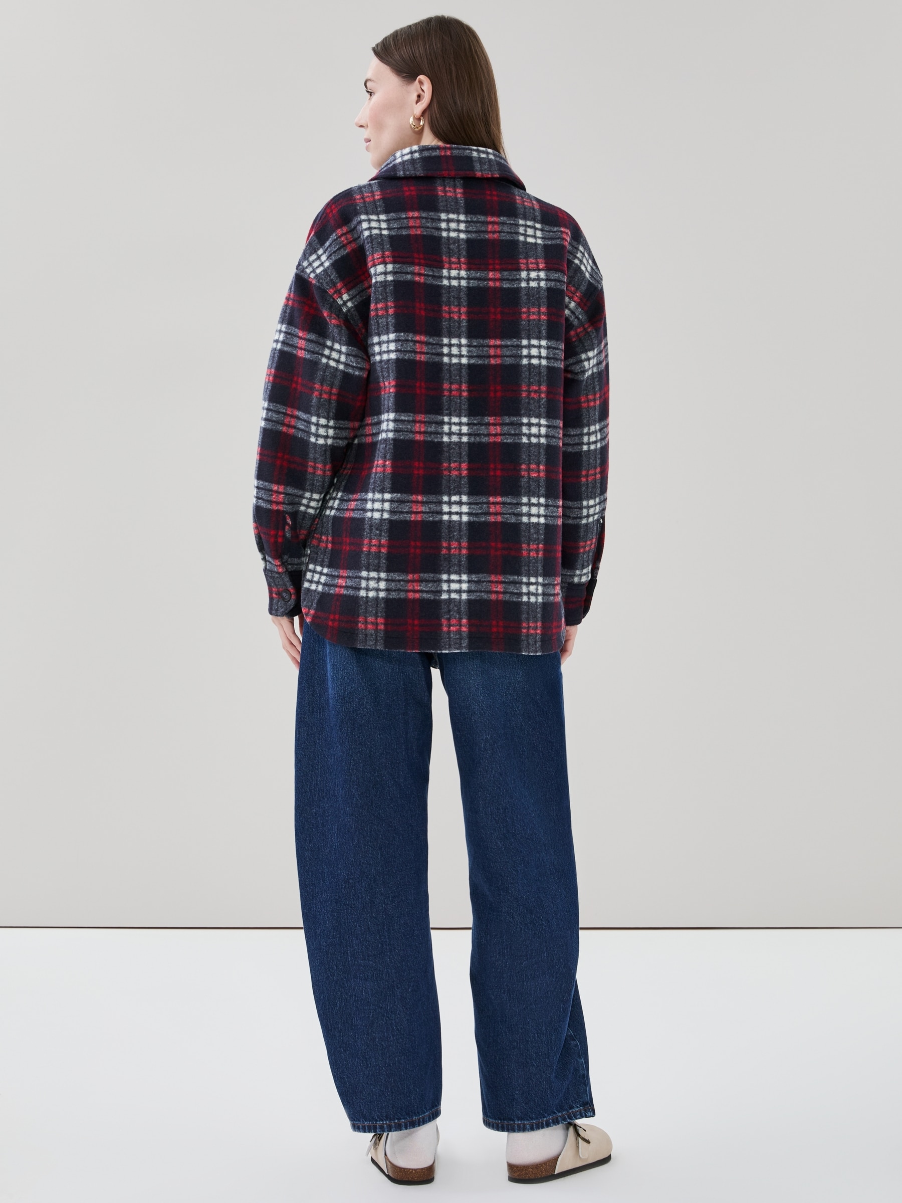 Melton Plaid Overshirt