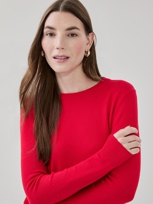 Cotton Cashmere Sweater - Red
