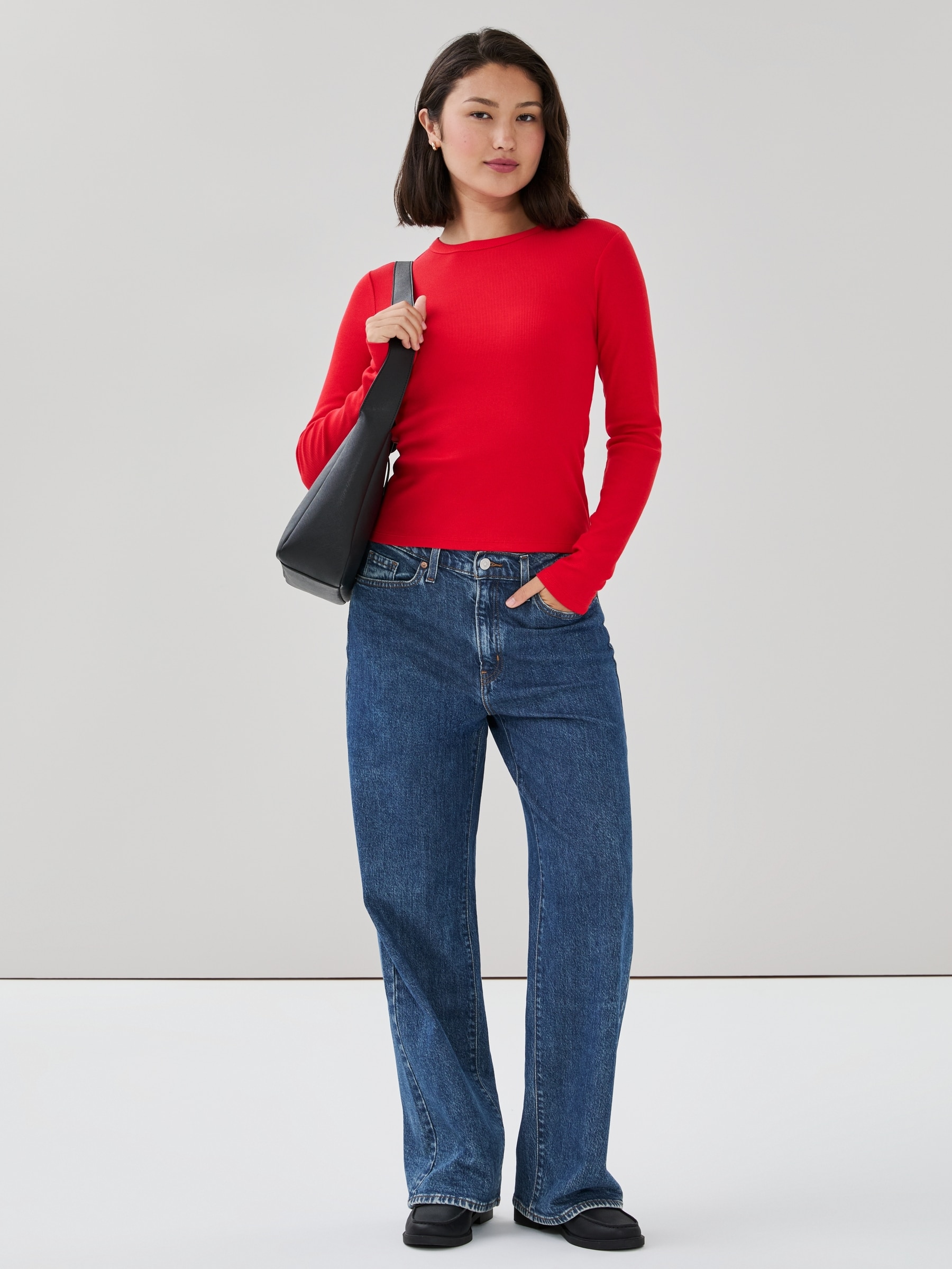 Ribbed Long Sleeve Top