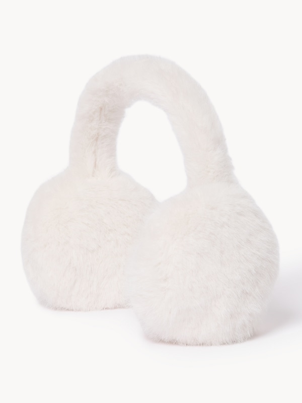 Faux Fur Earmuffs - Cream