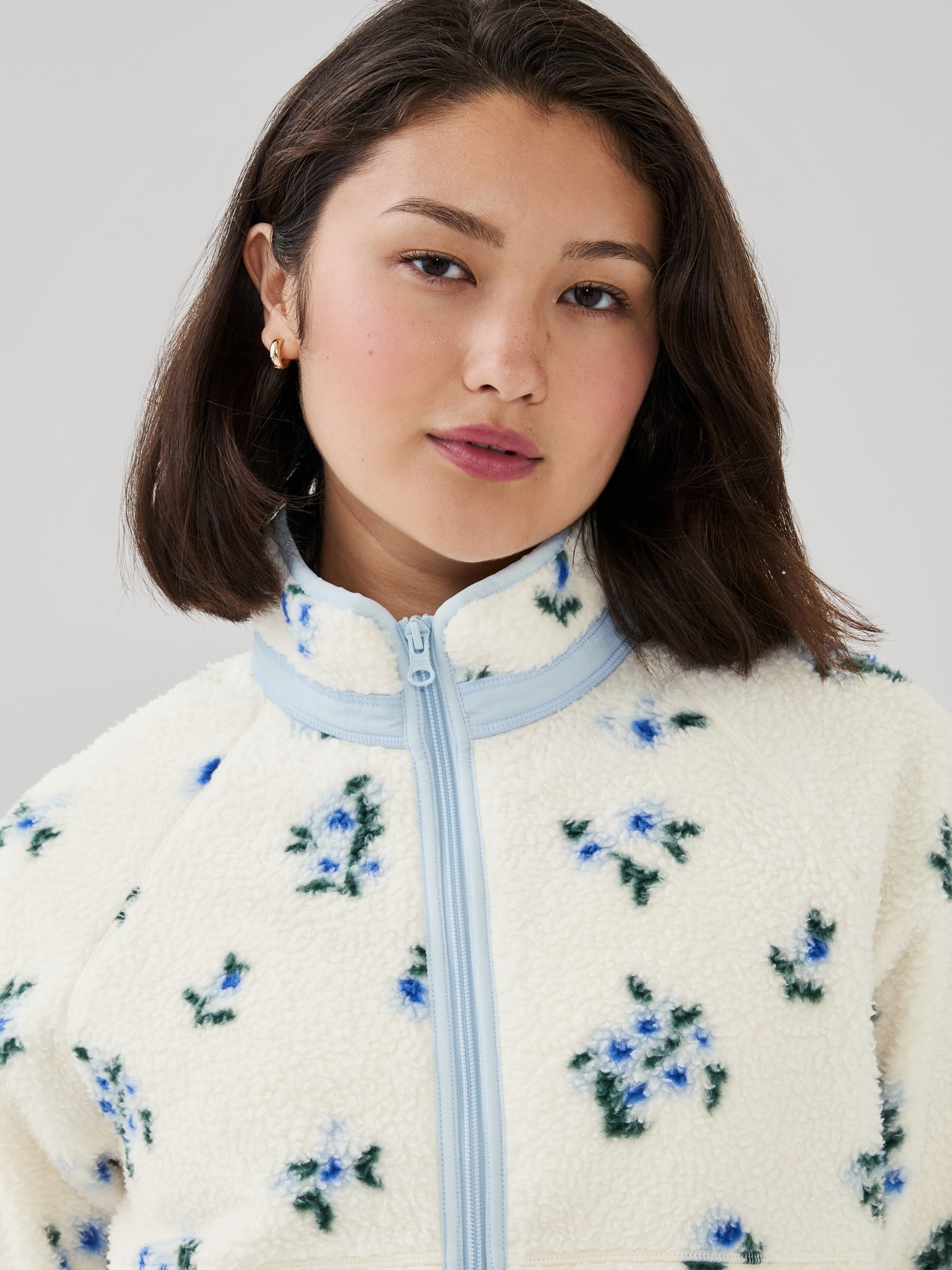 Veste en molleton effet peau de mouton