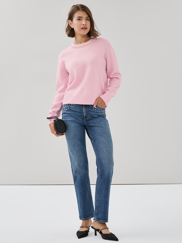 Joe Fresh Embellished Necklace Sweater 1 ea, $39.00/1ea