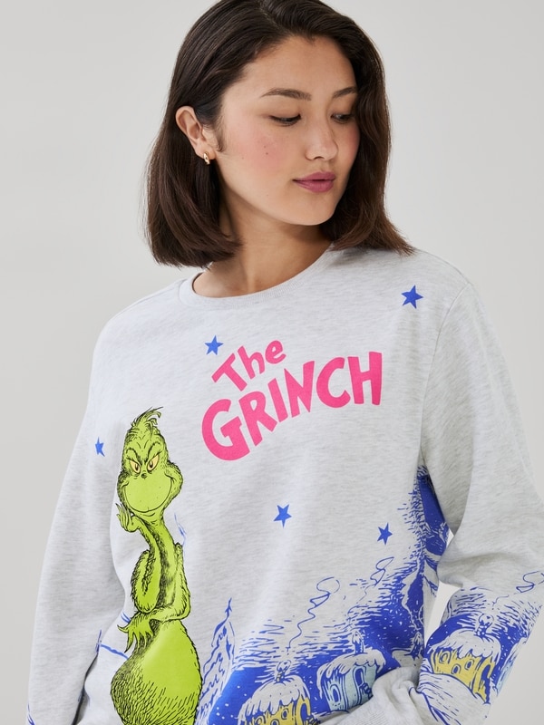 Chandail en molleton Le Grincheux - Mélange De Gris Pâle