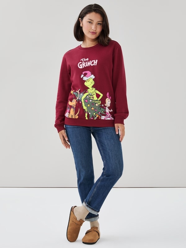 Grinch Sweatshirt - Maroon