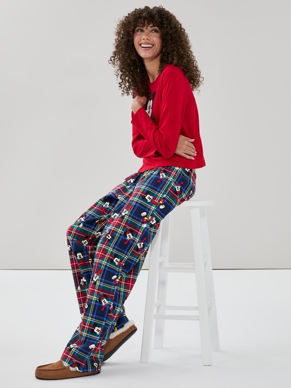 Pantalon de nuit des Fêtes Mickey Mouse de Disney - Noir