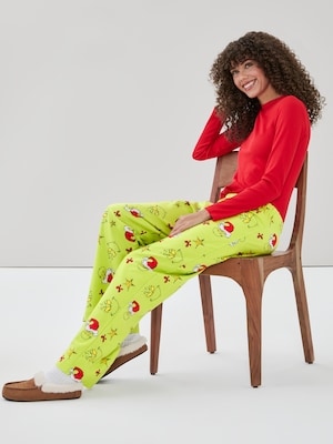 Pantalon de nuit Le Grincheux - Vert lime