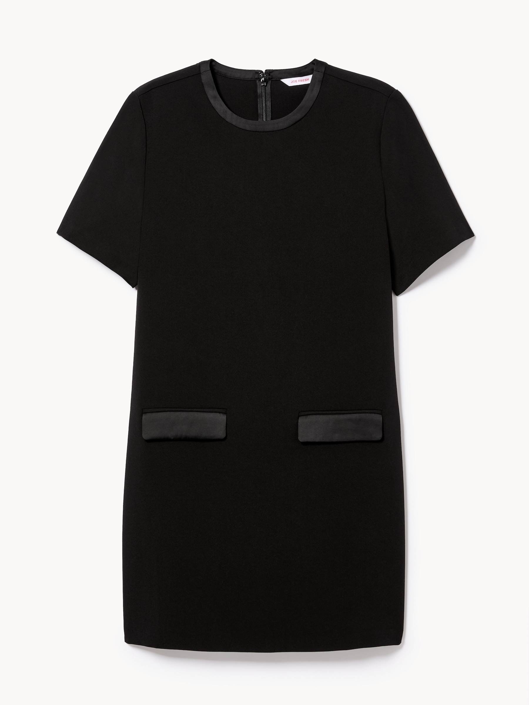 Robe droite à manches courtes