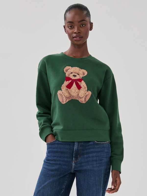 Festive Sweatshirt - Dark Green