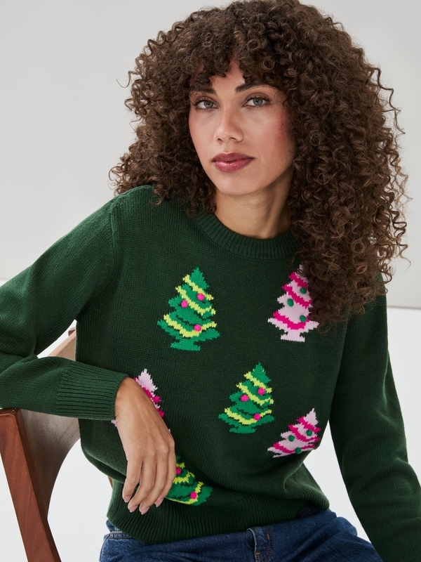 Festive Sweater - Dark Green