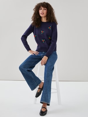 Festive Sweater - Dark Navy