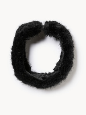 Faux Fur Headband - Black