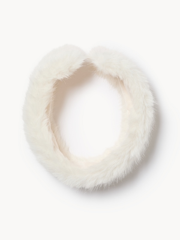 Faux Fur Headband - Cream