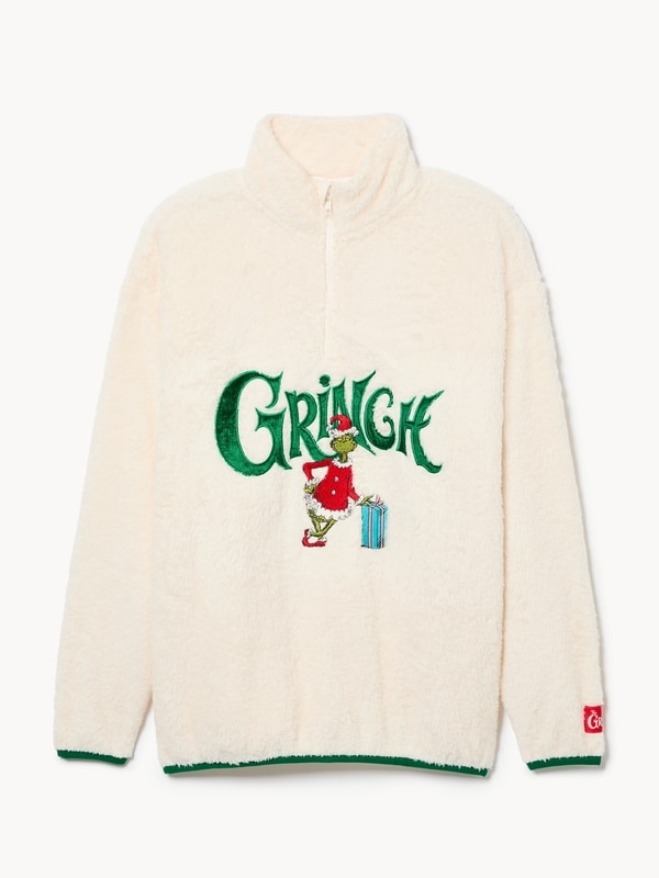 Grinch Quarter-Zip Pullover - Cream