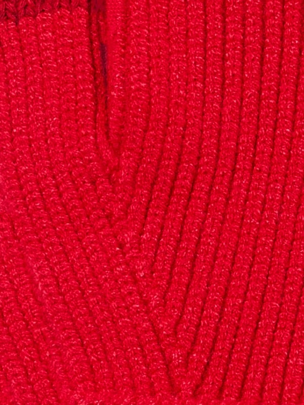 Gants en tricot côtelé