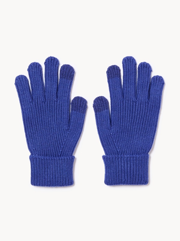 Ribbed Gloves - Blue