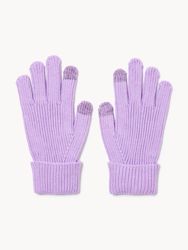 Ribbed Gloves - Light Purple