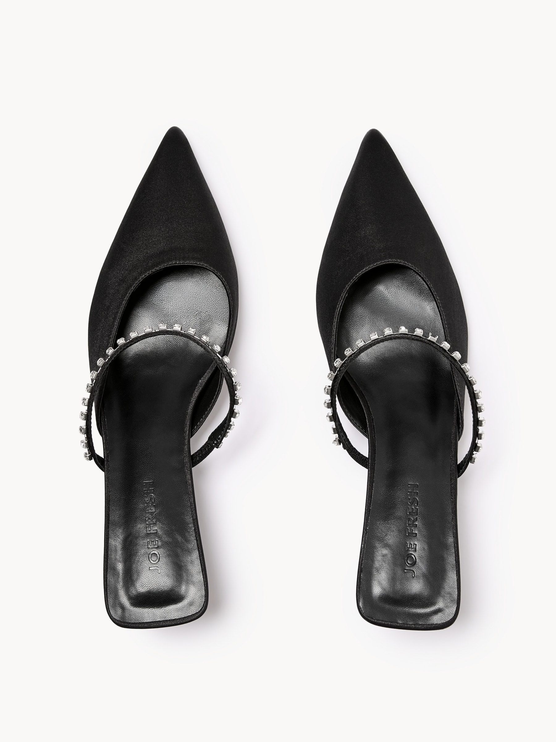 Rhinestone Strap Kitten Heels
