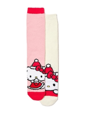 Ens. de 2 paires de chaussettes tube Hello KittyMD - Rose Pâle