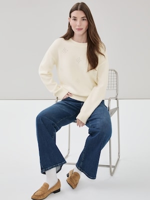 Embellished Sweater - Cream