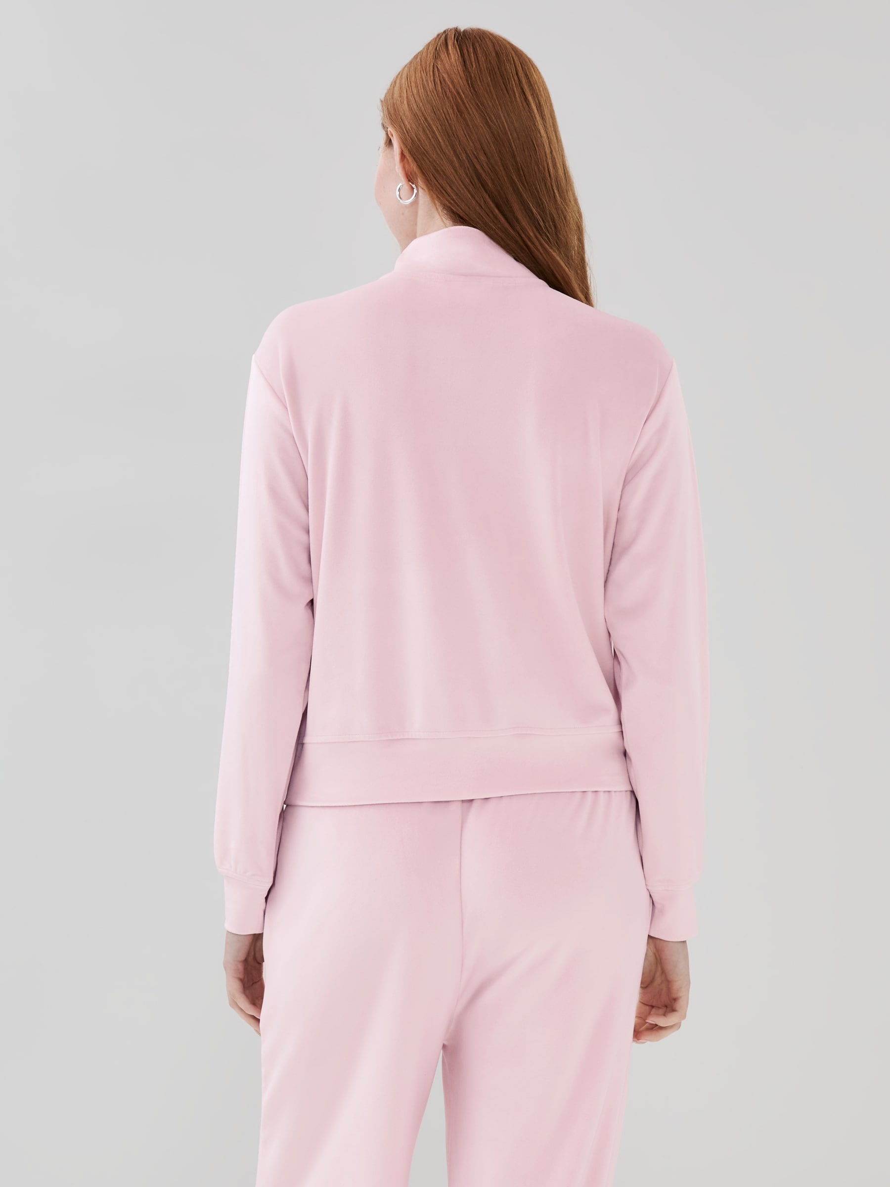 Velour Quarter-Zip Pullover