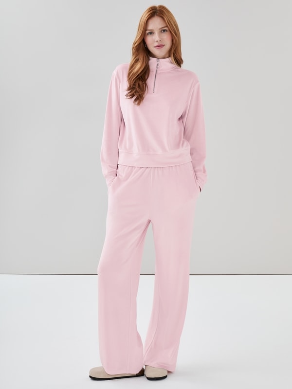 Joe Fresh Velour Quarter-Zip Pullover 1 ea, $35.00/1ea