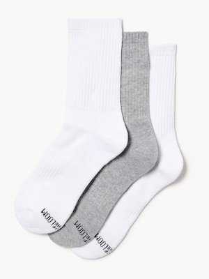 Fruit of the Loom 3-Pack Low Crew Socks - Black