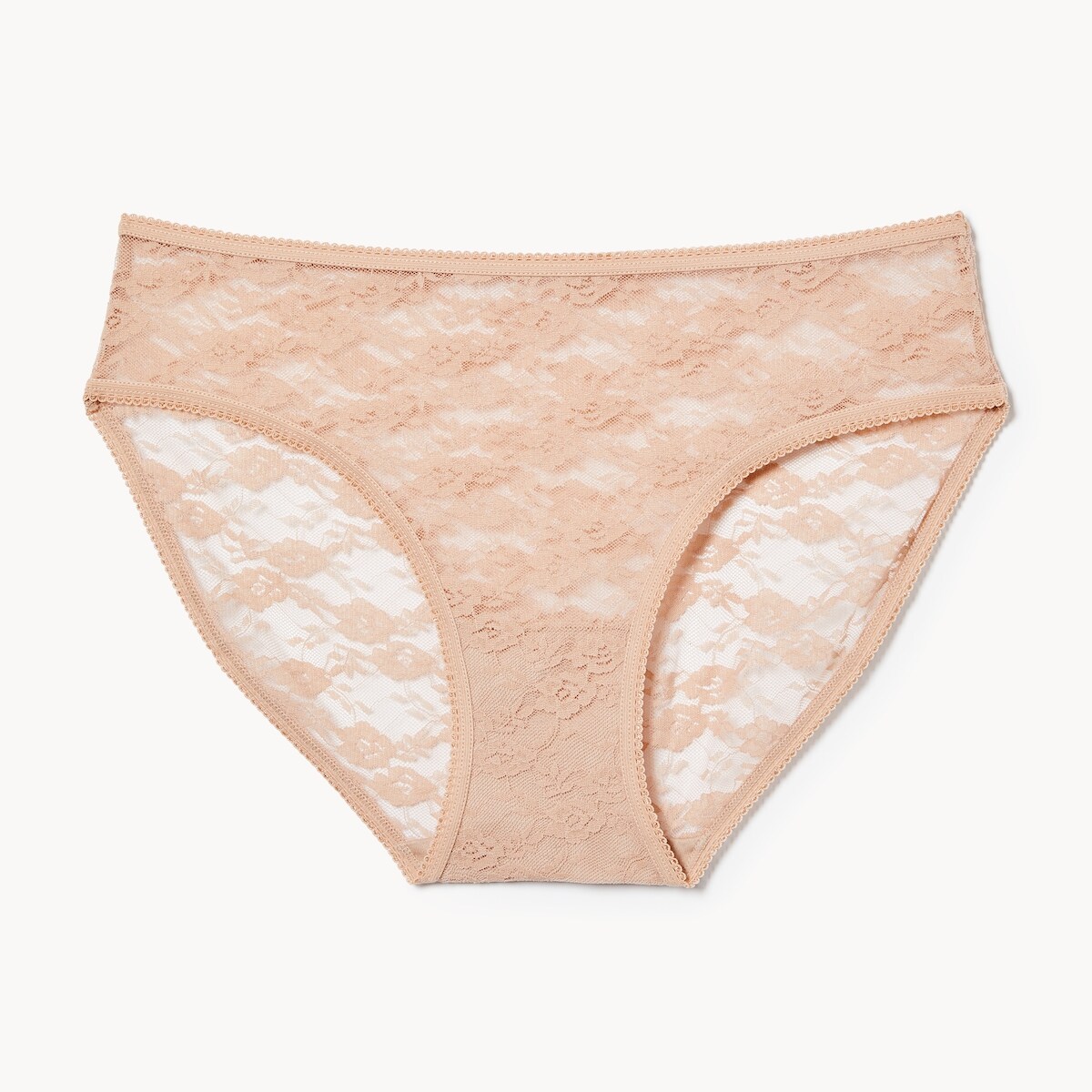 Culotte bikini en dentelle - Beige