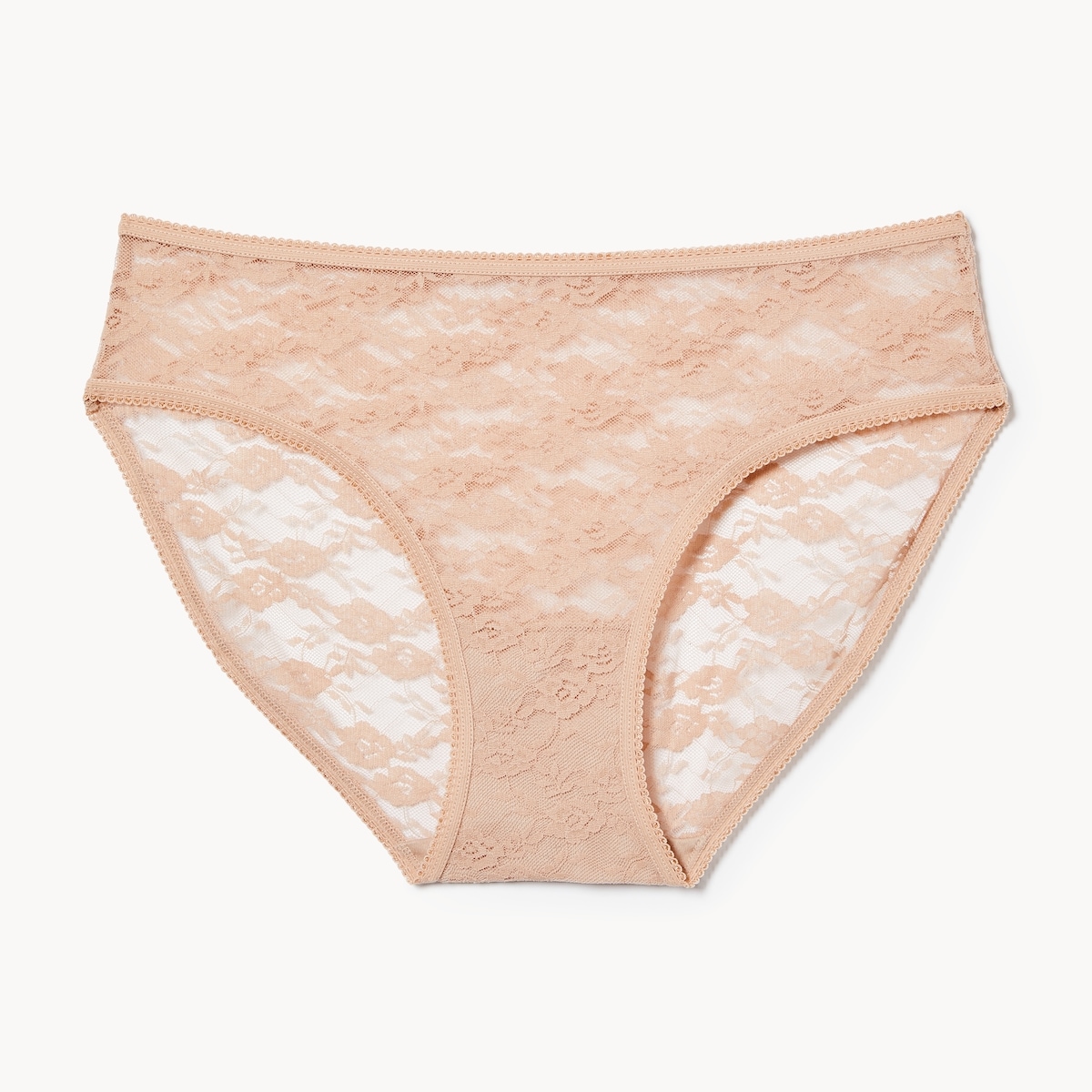 Culotte bikini en dentelle - Beige