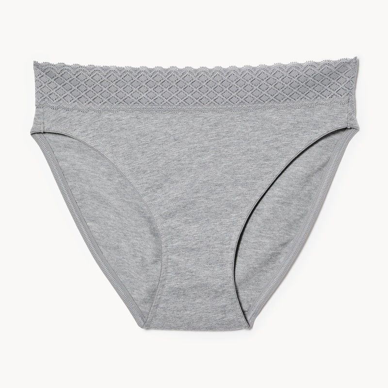 Cotton Lace High-Cut Briefs