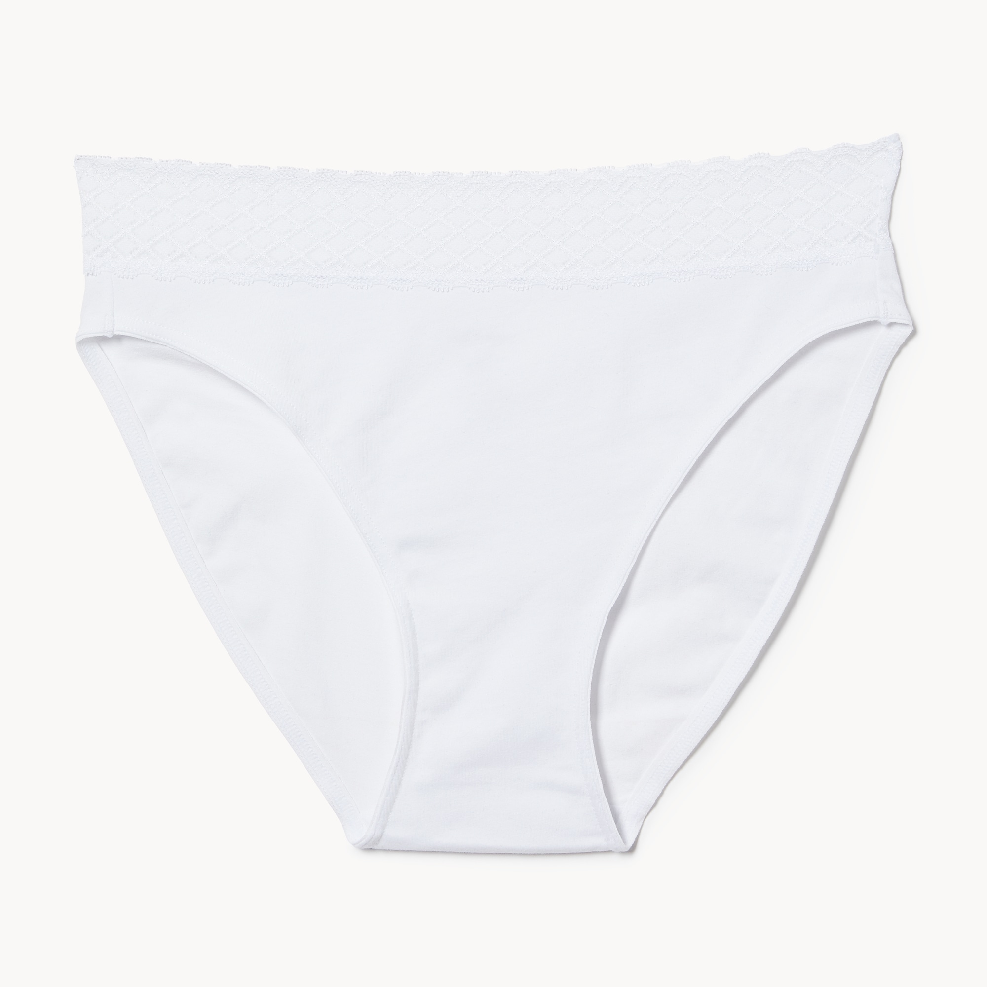 Culotte à taille haute en dentelle de coton
