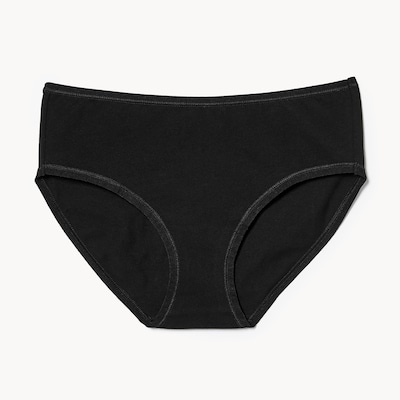 Culotte à taille basse en coton - Noir
