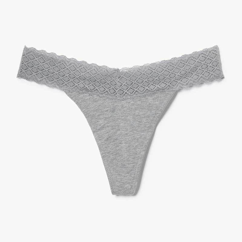 Cotton Lace Thong