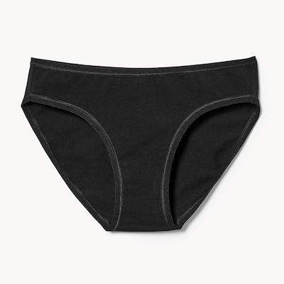 Culotte bikini en coton - Noir