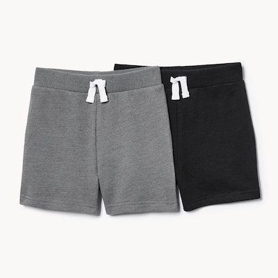 Lot de 2 shorts en tissu éponge pour bébés garçons - Noir JF
