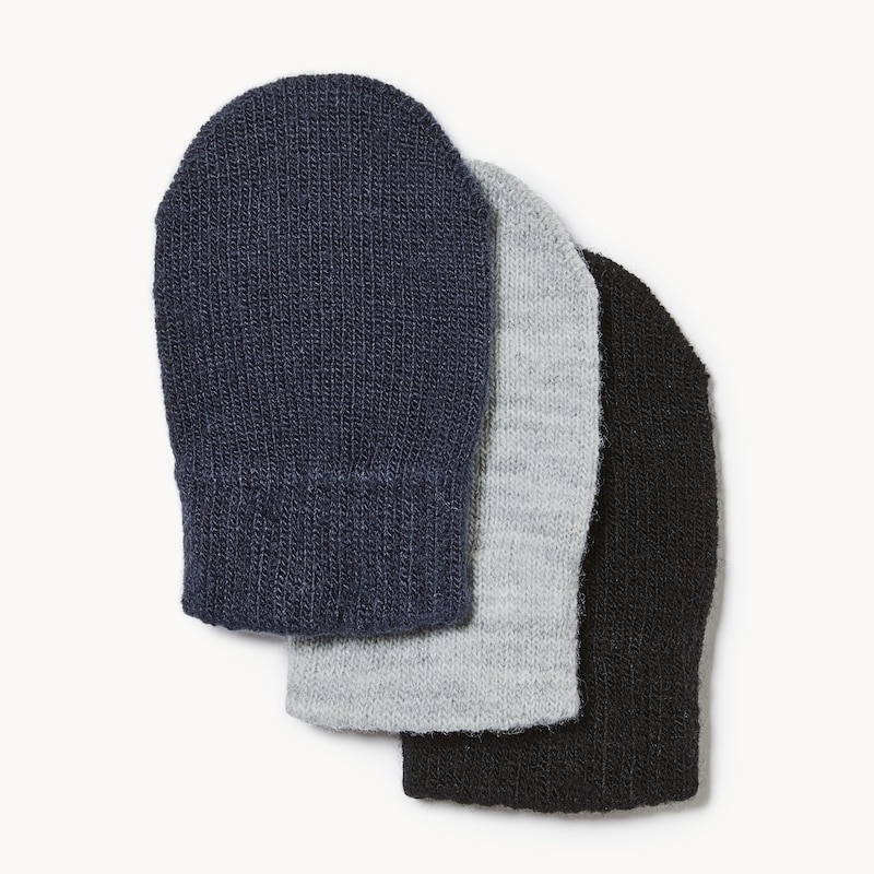 Baby Boys' 3-Pack Mini Mittens