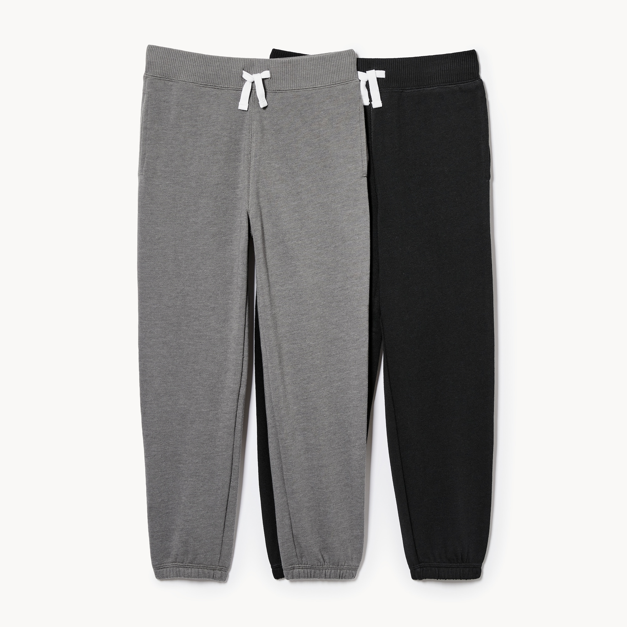 Grey Sweatpants Thick Material Joggers Kid Boys' 2-Pack Fleece