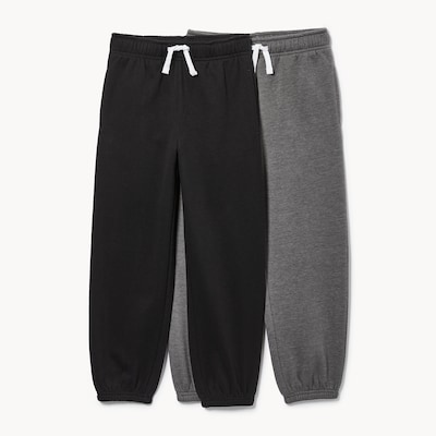 Kid Boys' 2-Pack Fleece Jogger - Dark Grey Mix