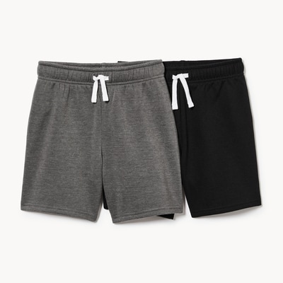 Ens. de 2 shorts en molleton pour garçons - Noir JF