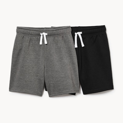 Ens. de 2 shorts en molleton pour garçons - Noir JF