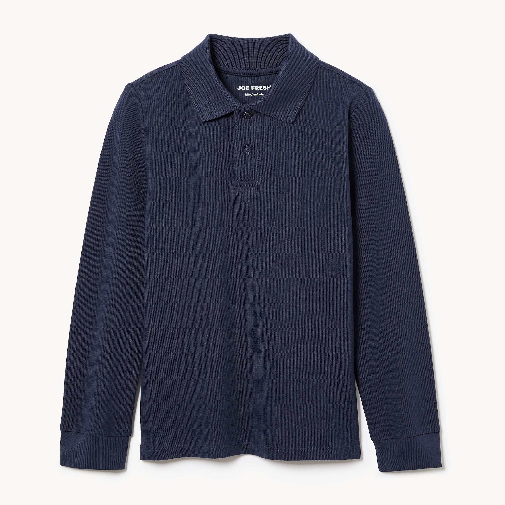 Polo d’uniforme à manches longues pour garçons