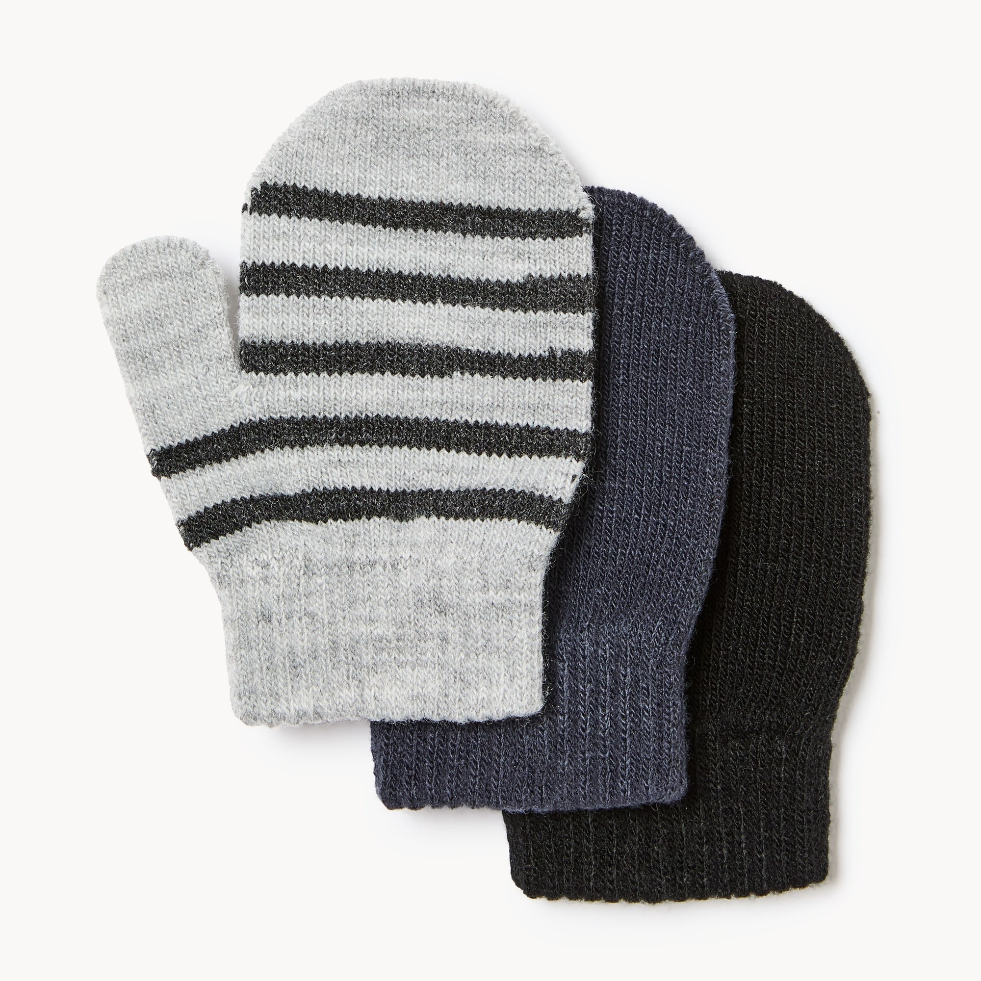Ens. de 3&nbsp;paires de mitaines pour petits garçons