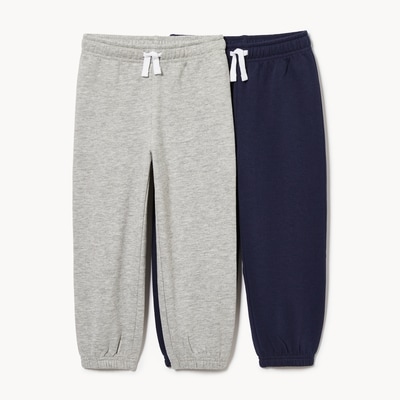 Toddler Boys' 2-Pack Fleece Jogger - Light Grey Mix