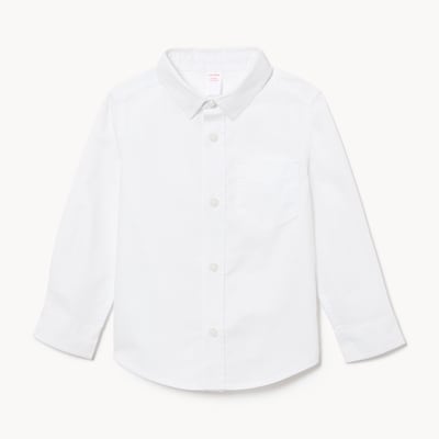 Toddler Boys' Uniform Button-Up Shirt - White