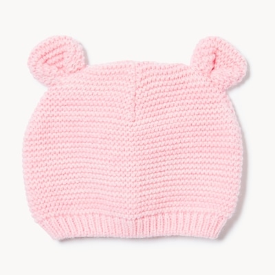 Bonnet en tricot pour bébés filles - Rose Pâle